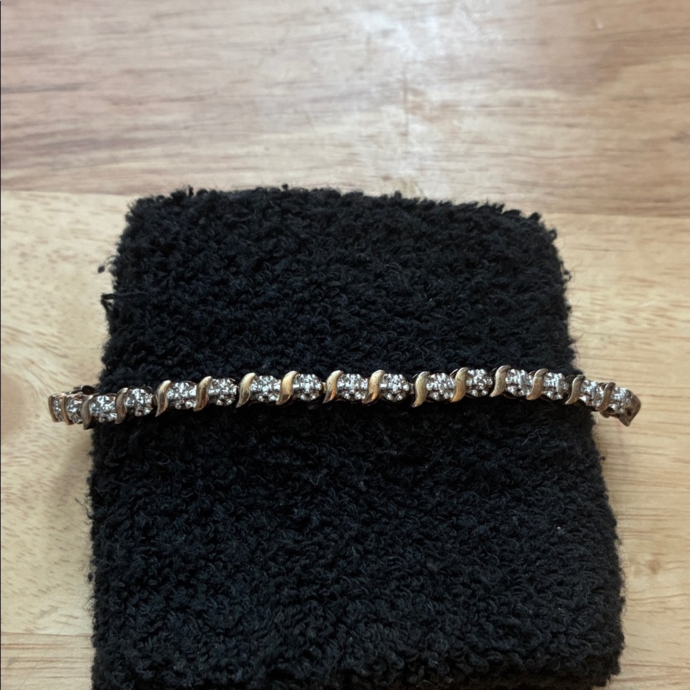 Gold and Silver Tennis Bracelet